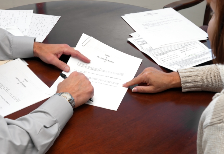 signing a legal document